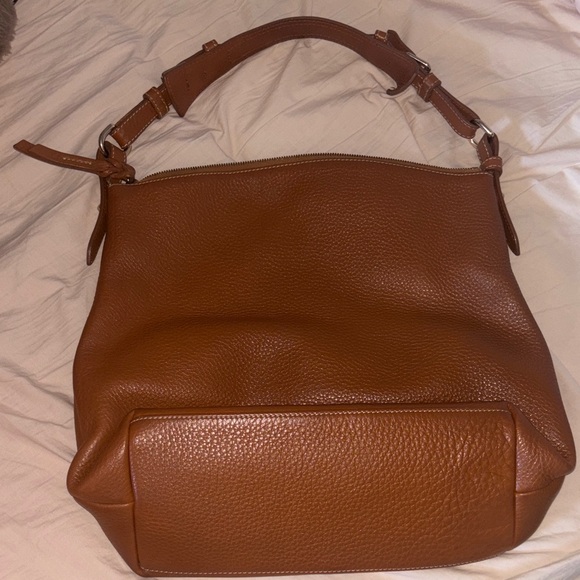 Dooney & Bourke Brown Leather Shoulder Bag - Picture 3 of 4